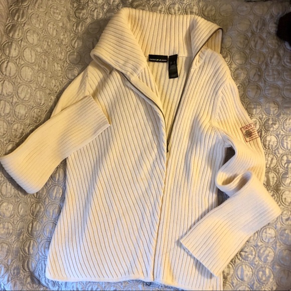DKNY Sweaters - NWOT DKNY Asymmetrical Zipper Sweater XL